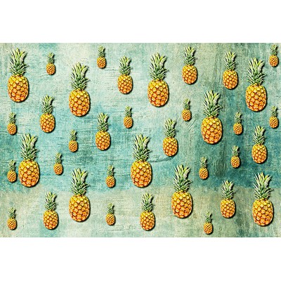 Wall Pops Tropical Pineapples Wall Mural Multicolor