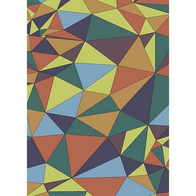 Wall Pops Multicolored Polygons Wall Mural Multicolor