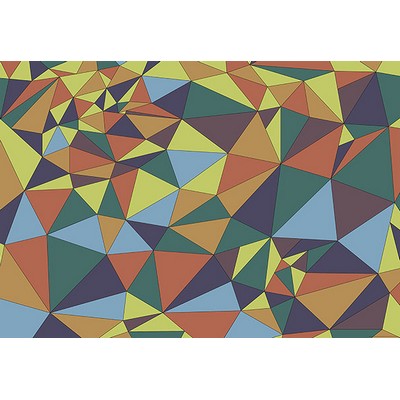 Wall Pops Multicolored Polygons Wall Mural Multicolor