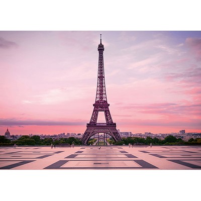 Wall Pops Eiffel Tower At Sunset Wall Mural Pinks