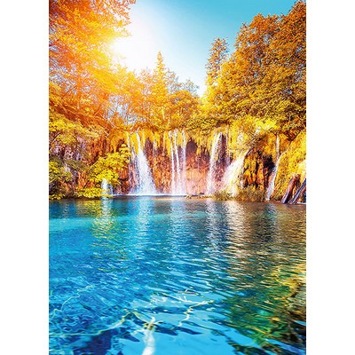 Wall Pops Waterfall And Lake In Croatia Wall Mural Multicolor