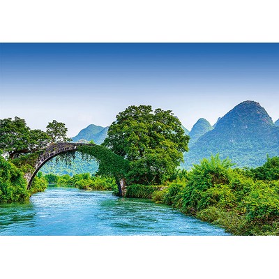 Wall Pops Bridge Crosses A River In China Wall Mural Multicolor