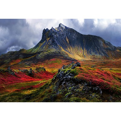 Wall Pops Mountain In Iceland Wall Mural Multicolor