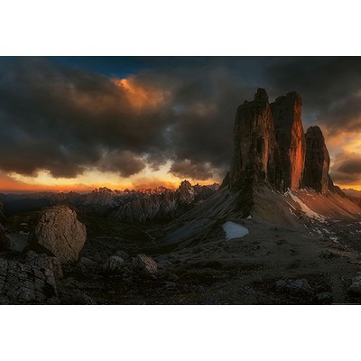 Wall Pops Dolomites Italy Wall Mural Multicolor