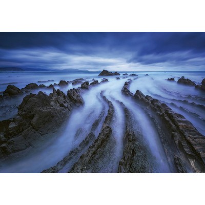 Wall Pops Misty Seascape Wall Mural Blues