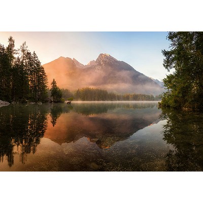 Wall Pops Mountain Lake Wall Mural Multicolor