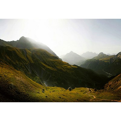 Wall Pops Swiss Mountains Wall Mural Multicolor