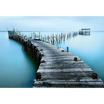 Wall Pops Old Landing Stage Wall Mural Blues