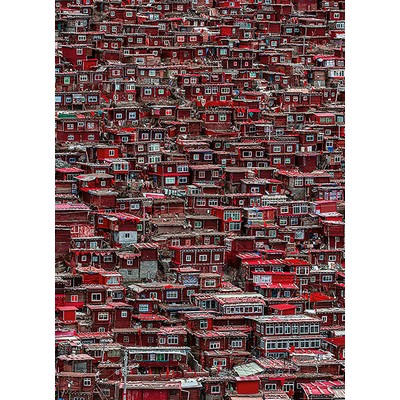 Wall Pops Red Houses China Wall Mural Reds