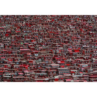 Wall Pops Red Houses China Wall Mural Reds