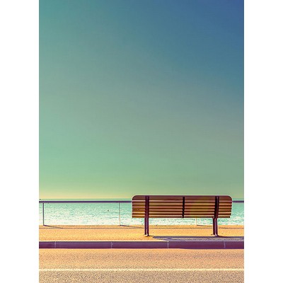 Wall Pops Bench And Sea Wall Mural Blues