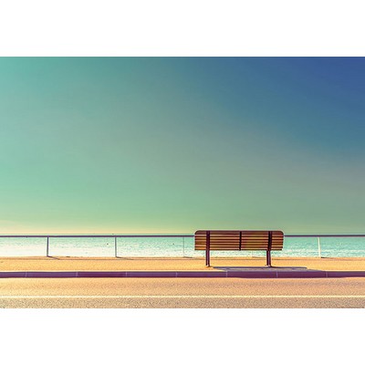 Wall Pops Bench And Sea Wall Mural Blues