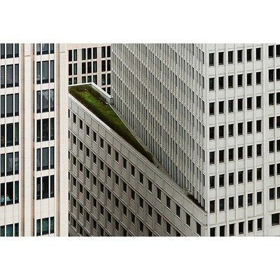 Wall Pops Architecture White High-Rise Building Wall Mural Greys