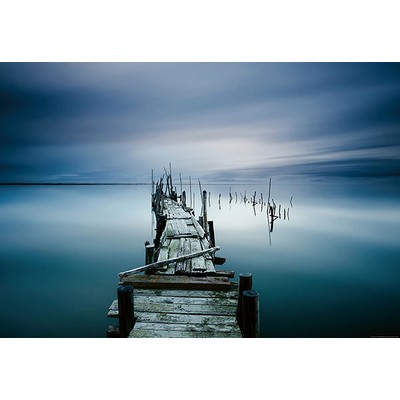 Wall Pops Zen Pier Wall Mural Blues