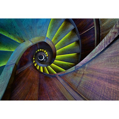 Wall Pops Spiral Staircase Wall Mural Greens