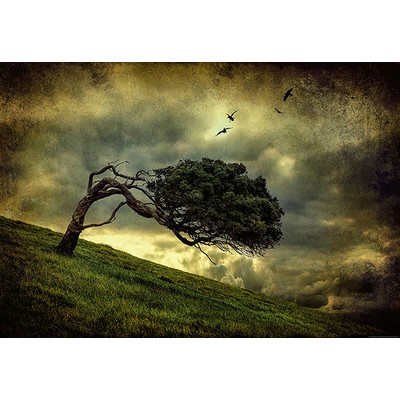 Wall Pops Scary Vintage Tree Wall Mural Greens