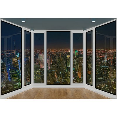 Wall Pops 3D Panorama Window View Wall Mural Multicolor