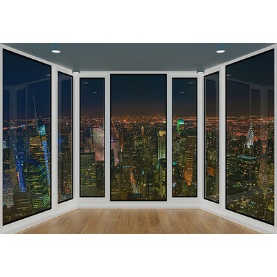 Wall Pops 3D Panorama Window View Wall Mural Multicolor
