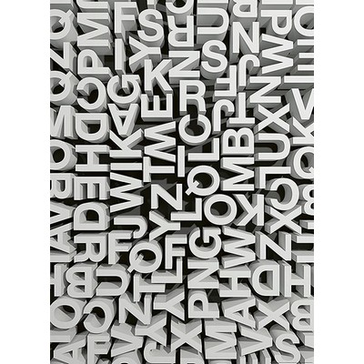 Wall Pops 3D Typography Letters Wall Mural Whites & Off-Whites