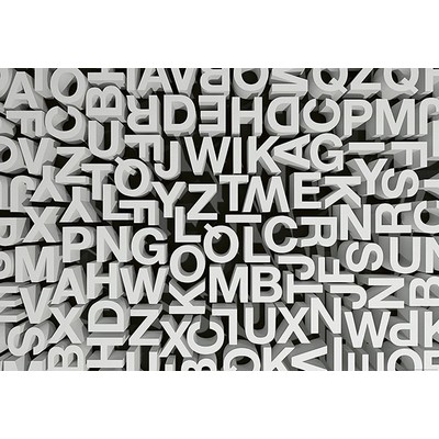 Wall Pops 3D Typography Letters Wall Mural Whites & Off-Whites