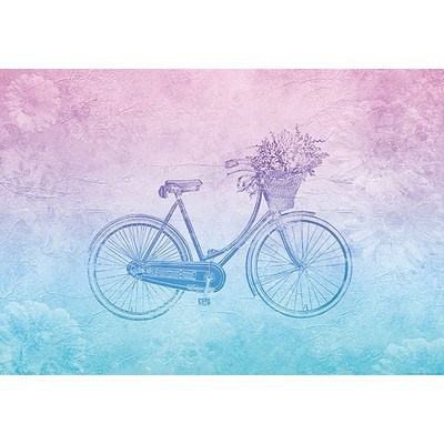 Wall Pops Groovy Vintage Bicycle Wall Mural Multicolor