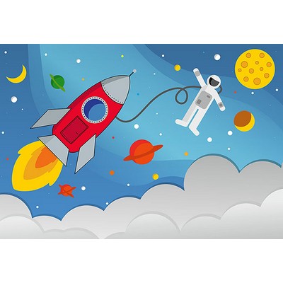 Wall Pops Rocket Man Wall Mural Multicolor