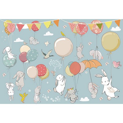 Wall Pops Kids Party Wall Mural Multicolor