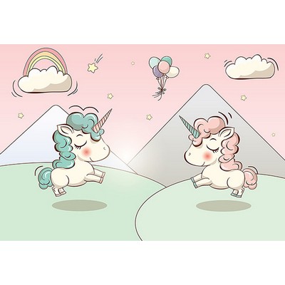 Wall Pops Unicorns Wall Mural Multicolor