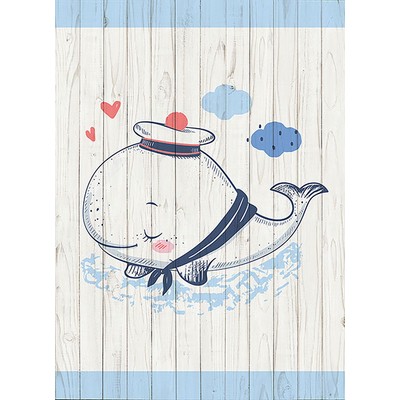 Wall Pops Sleeping Whale Wall Mural Blues