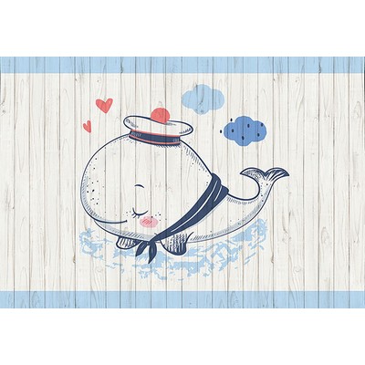 Wall Pops Sleeping Whale Wall Mural Blues