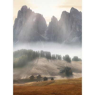 Wall Pops Misty Mountains Wall Mural Multicolor