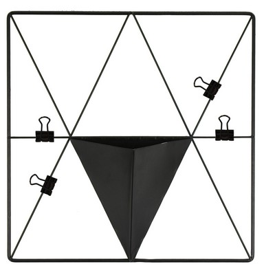Wall Pops Matte Black Triangle Metal Grid with Pocket Blacks