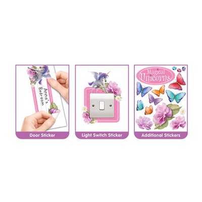 Magical Unicorn Large Character Sticker Multicolor Wall Pops Magical Unicorn Large Character Sticker Multicolor