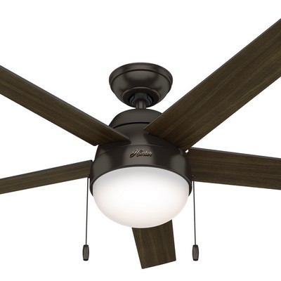 Hunter 52 inch Anslee Premier Bronze Ceiling Fan with LED Light Kit and Pull Chain Bronze/Brown Hunter Fan Co Hunter 52 inch Anslee Premier Bronze Ceiling Fan with LED Light Kit and Pull Chain Bronze/Brown