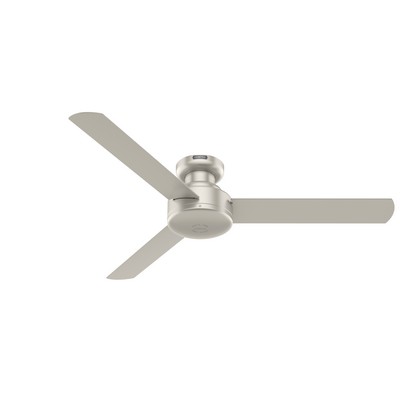 Hunter Fan Co Hunter 52 inch Presto Matte Nickel Low Profile Ceiling Fan and Wall Control Brushed Nickel/Chrome