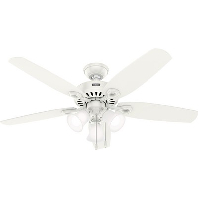 Hunter Fan Co Hunter 52 inch Builder ENERGY STAR® Fresh White Ceiling Fan with LED Light Kit and Pull Chain White