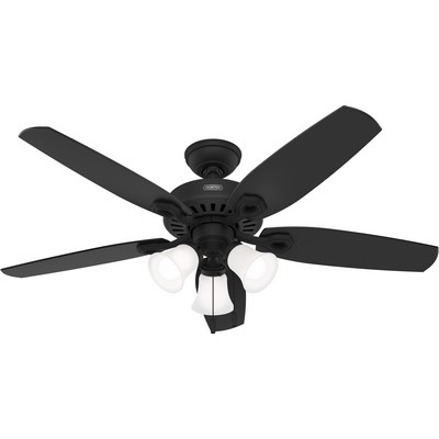 Hunter Fan Co Hunter 52 inch Builder ENERGY STAR® Matte Black Ceiling Fan with LED Light Kit and Pull Chain Black