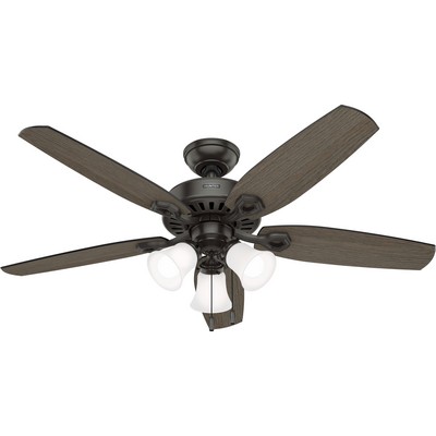 Hunter Fan Co Hunter 52 inch Builder ENERGY STAR® Noble Bronze Ceiling Fan with LED Light Kit and Pull Chain Bronze/Brown