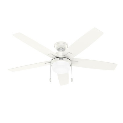 Hunter Fan Co Hunter 52 inch Anisten ENERGY STAR® Fresh White Ceiling Fan with LED Light Kit and Pull Chain White