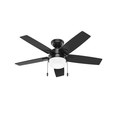 Hunter Fan Co Hunter 44 inch Anisten ENERGY STAR® Matte Black Ceiling Fan with LED Light Kit and Pull Chain Black