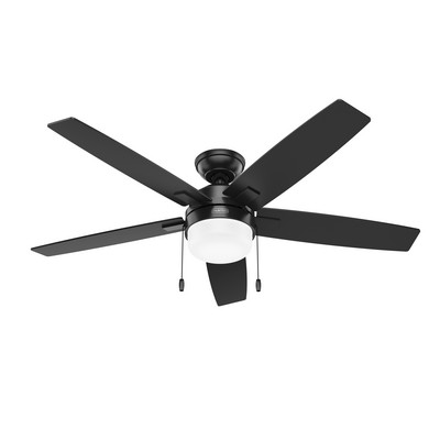 Hunter Fan Co Hunter 52 inch Anisten ENERGY STAR® Matte Black Ceiling Fan with LED Light Kit and Pull Chain Black