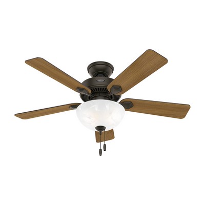 Hunter Fan Co Hunter 44 inch Swanson ENERGY STAR® New Bronze Ceiling Fan with LED Light Kit and Pull Chain Bronze/Brown