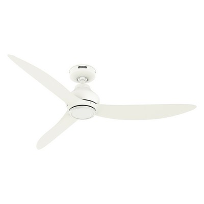 Hunter Fan Co Hunter 52 inch Mazzini ENERGY STAR® Matte White Damp Rated Ceiling Fan and Handheld Remote White