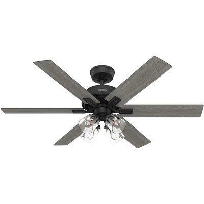Hunter Fan Co Hunter 52 inch Fonthill ENERGY STAR® HunterExpress Matte Black Ceiling Fan with LED Light Kit an Black