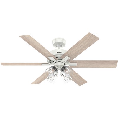 Hunter Fan Co Hunter 52 inch Fonthill ENERGY STAR® HunterExpress Fresh White Ceiling Fan with LED Light Kit an White