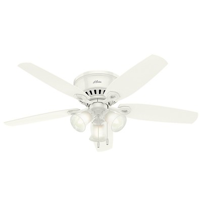 Hunter Fan Co Builder Low Profile 52in Snow White