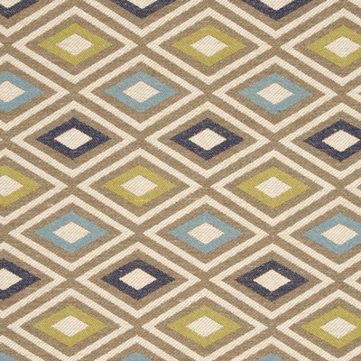 Clarke and Clarke CHEROKEE F0808 INDIGO/PALM