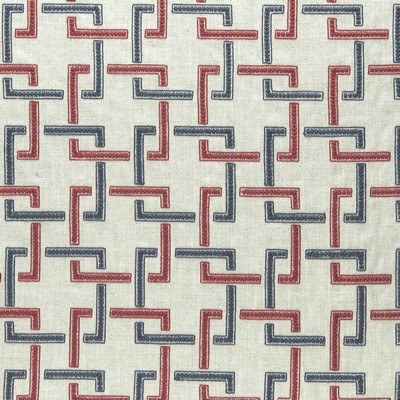 Clarke and Clarke F0960 3-INDIGO/RED