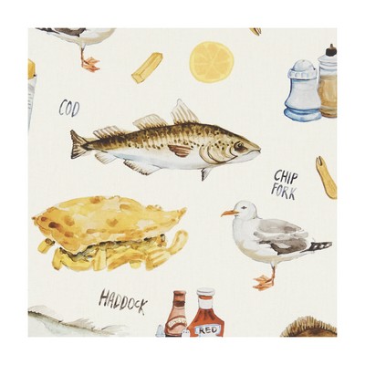 Clarke and Clarke CHIP SHOP CREAM