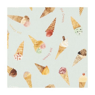 Clarke and Clarke ICE CREAM PARLOUR BLUE